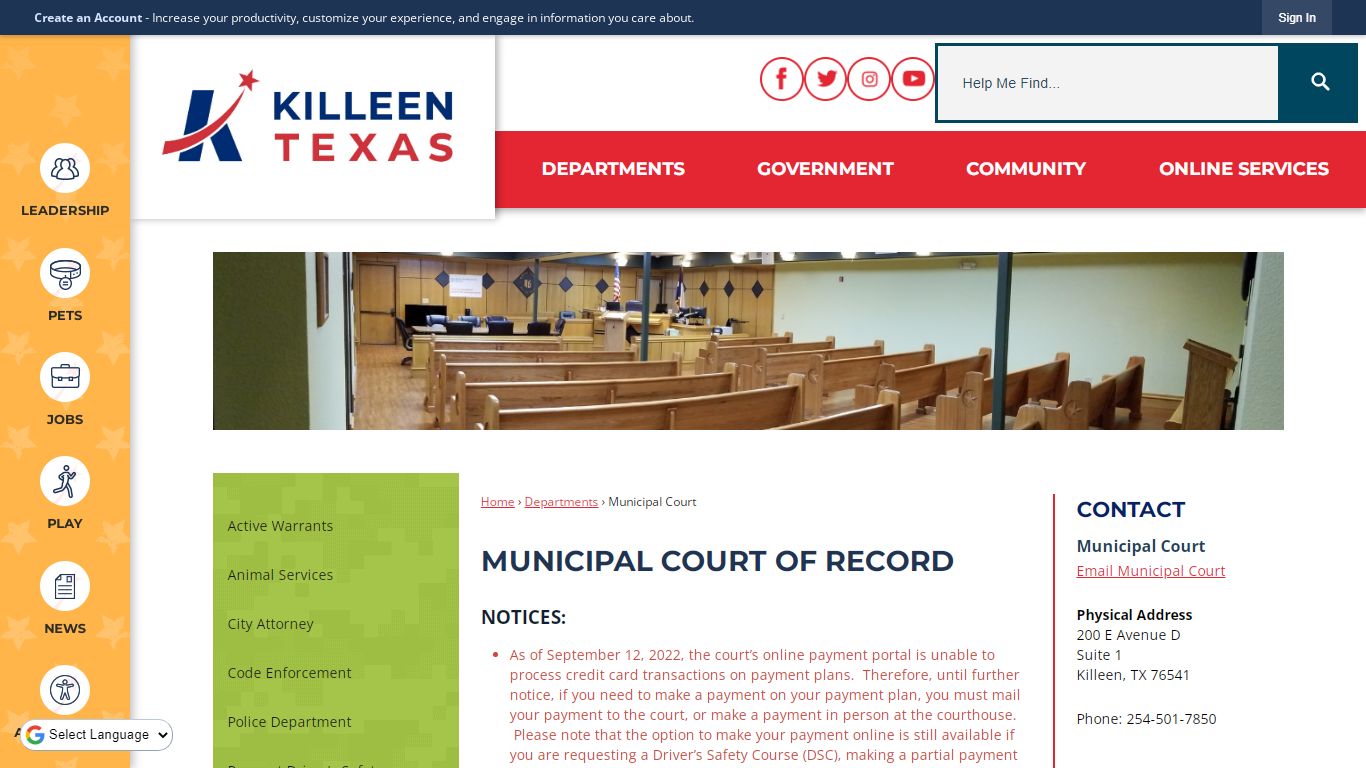 Municipal Court of Record | Killeen, TX